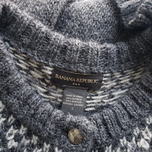 Banana Republic super cozy fair aisle alpaca cardigan sweater - Picture 8 of 9